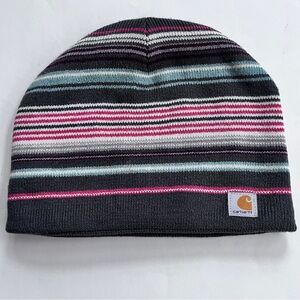 Carhartt Outdoors Athleisure Acrylic Stripped Beanie Hat Women’s Accessories